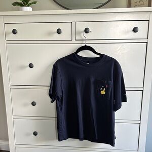 Uniqlo Disney Belle Navy Shirt Small